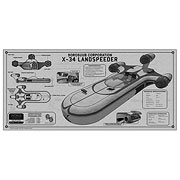 Star Wars X-34 Landspeeder TechPlate Aluminum Spec Plate